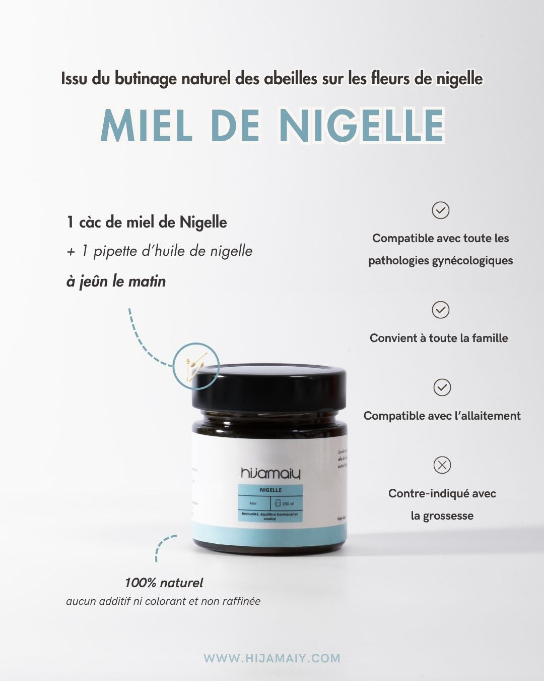 Miel de fleurs de Nigelle