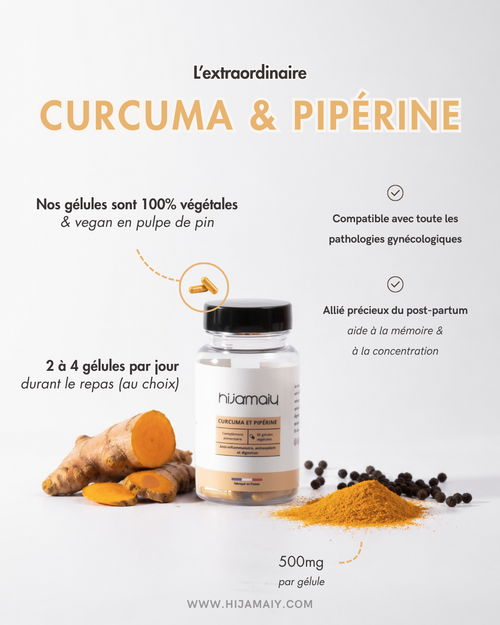 Gélules de Curcuma et pipérin